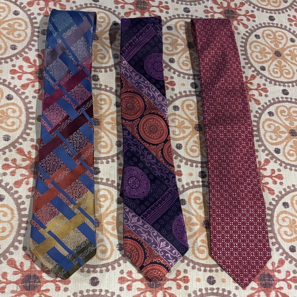 Robert Graham Lot (3) Multicolor Patterned Silk Ties